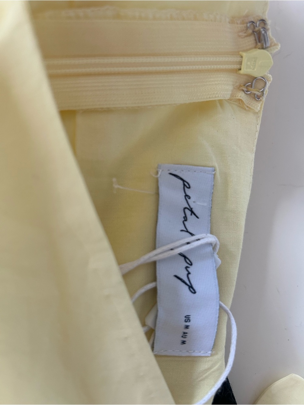 NWT. Petal & Pup Women’s Butter Yellow Scallop-Trim Sundress. Size Medium - Picture 3 of 4